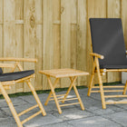 Folding garden table 45x45x45 cm bamboo