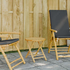Tuintafel bamboe Ø 45x45 cm inklapbaar