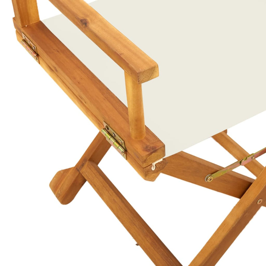 Regisseursstoelen Inklapbaar Stof Wit Crème