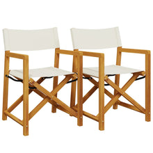 Regisseursstoelen Inklapbaar Stof Wit 2