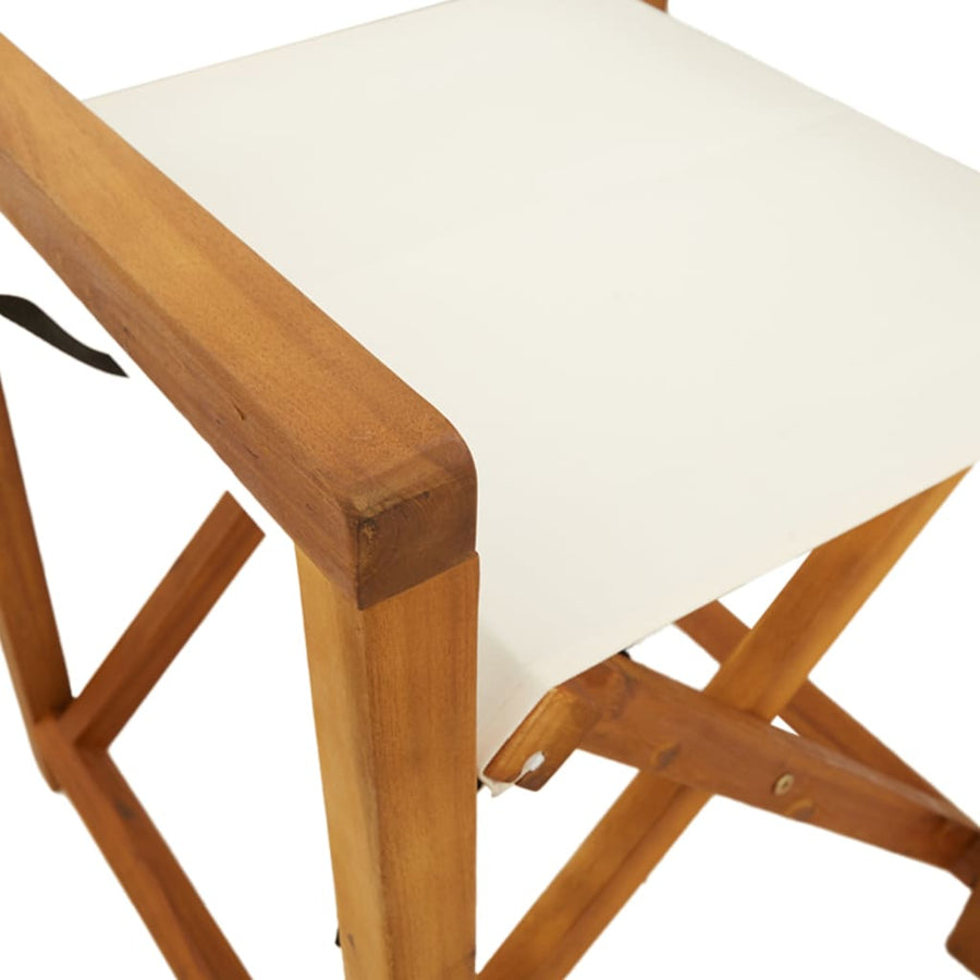 Regisseursstoelen Inklapbaar Stof Wit 2