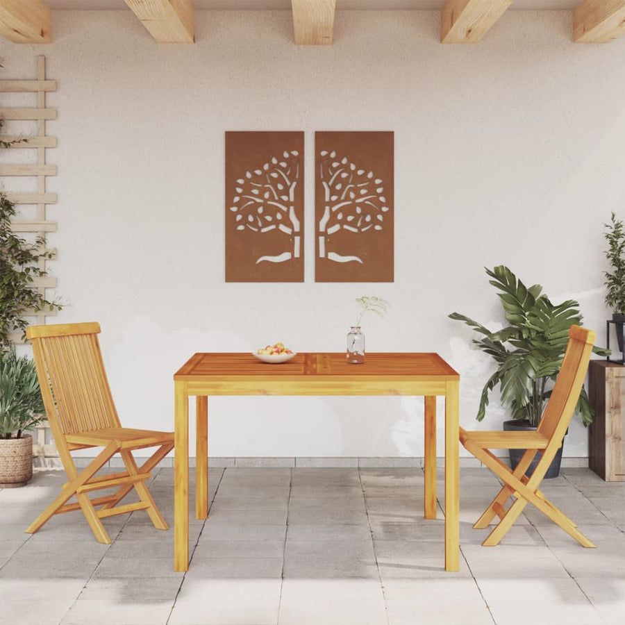 Tuintafel massief acaciahout 110 x 110 x 75 cm
