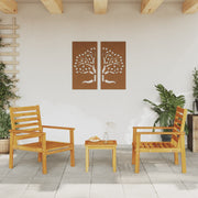 Garden Armchair 2 pcs 66.5 x 65 x 81 cm Solid Acacia Wood