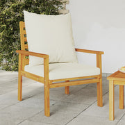 Garden Armchair 2 pcs with Cushion Solid Acacia Wood