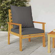 Garden Armchair 2 pcs with Cushion Solid Acacia Wood