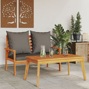 Tuinset massief acaciahout met kussens