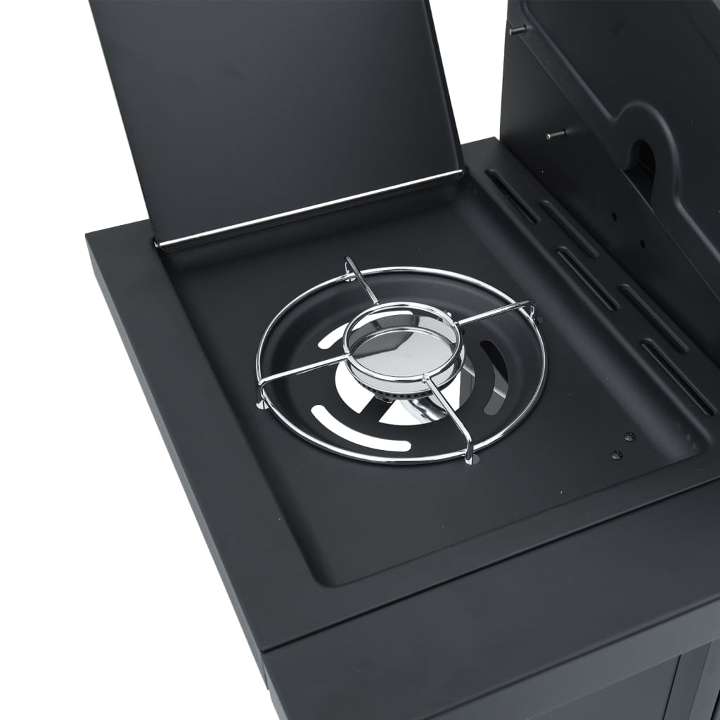Gasbarbecue Met 5 Branders Gepoedercoat Staal Zwart Grijs Sonoma