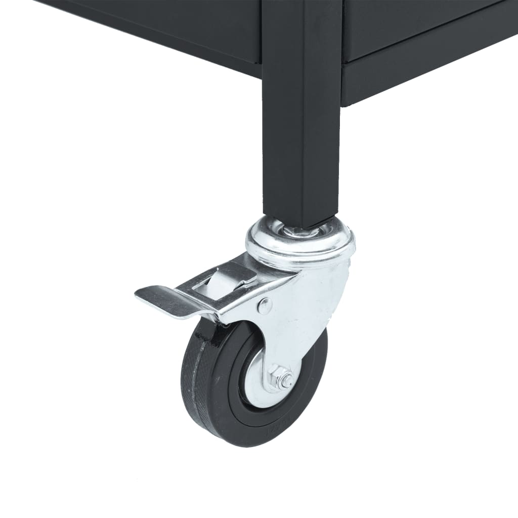 Gasbarbecue Met 5 Branders Gepoedercoat Staal Zwart Grijs Sonoma