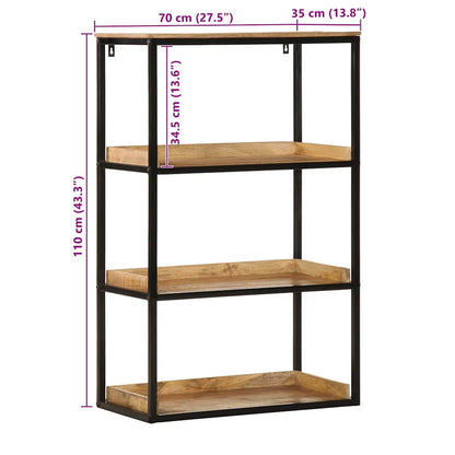 Boekenkast 70 x 35 x 110 cm Massief mangohout