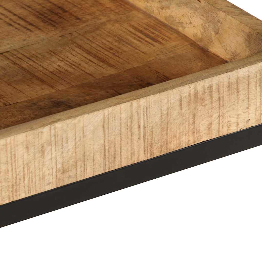 Bijzettafel met plank Bruin 35 x 35 x 45 cm Massief Mango Hout