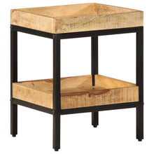 Bijzettafel met plank Bruin 35 x 35 x 45 cm Massief Mango Hout