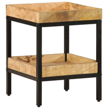 Bijzettafel met plank Bruin 35 x 35 x 45 cm Massief Mango Hout