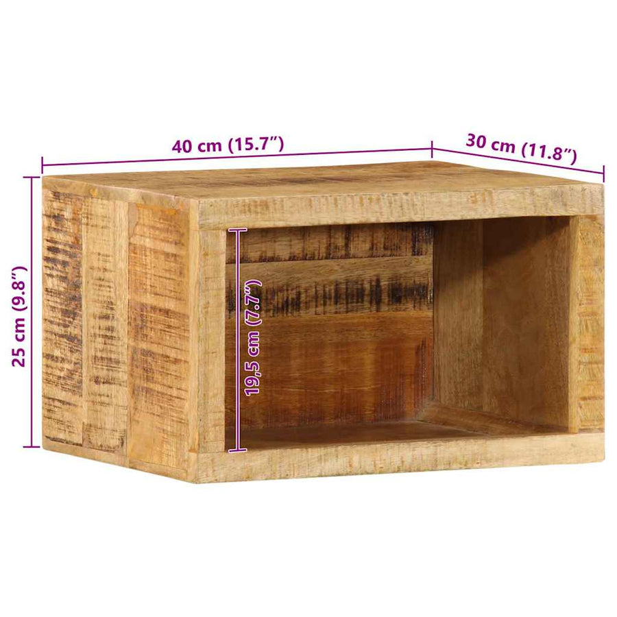 Nachtkastje Bruin 40 x 30 x 25 cm Massief Mango Hout