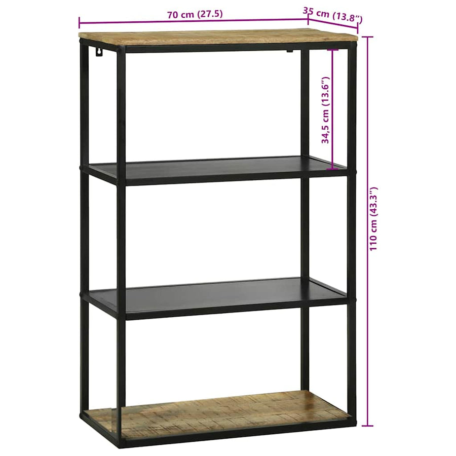 Boekenkast 70 x 35 x 110 cm Massief mangohout