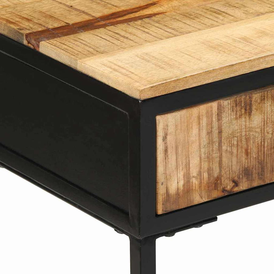 Wandtafel Bruin 100 X 55 X 89.5 Cm Massief Mangohout En Metaal