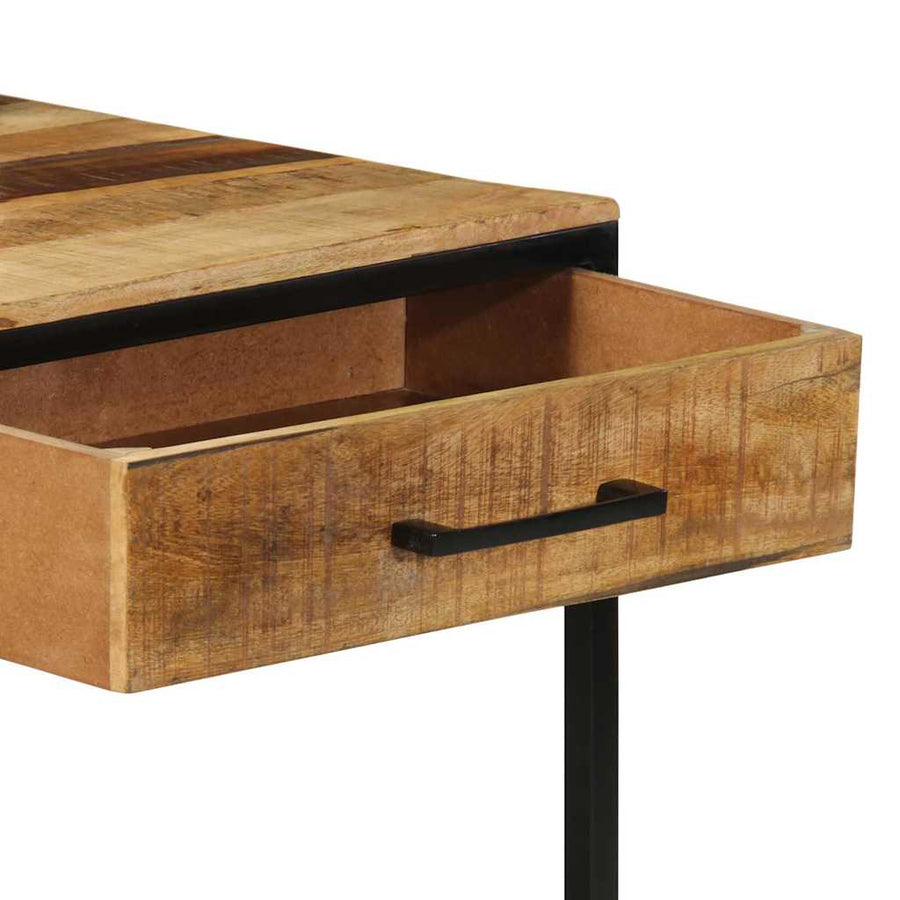Wandtafel Bruin 100 X 55 X 89.5 Cm Massief Mangohout En Metaal