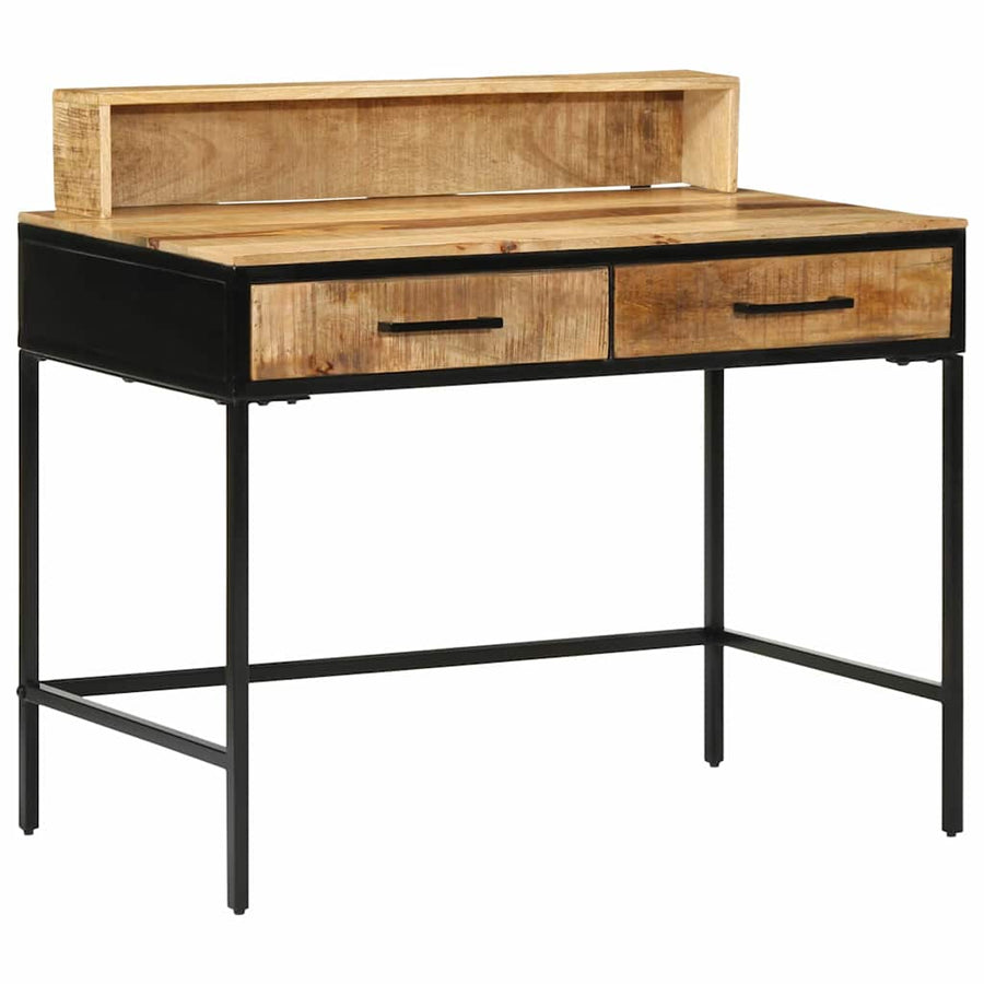 Wandtafel Bruin 100 X 55 X 89.5 Cm Massief Mangohout En Metaal