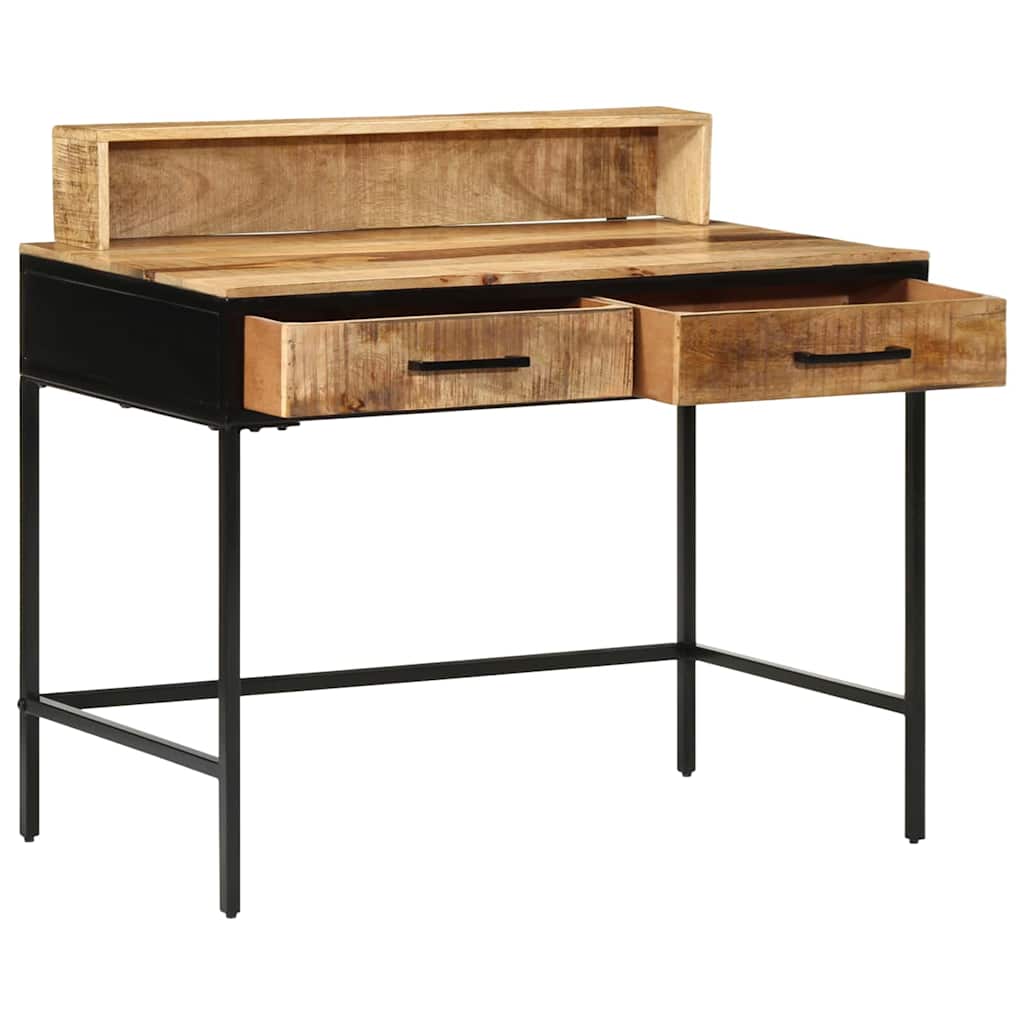Wandtafel Bruin 100 X 55 X 89.5 Cm Massief Mangohout En Metaal