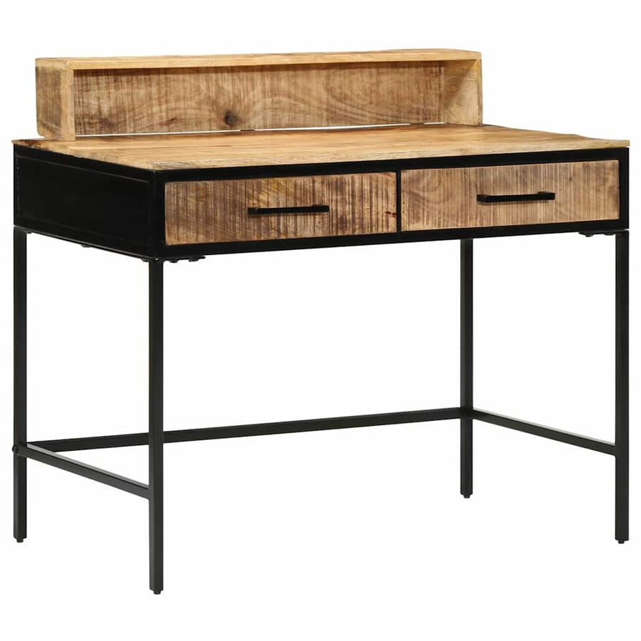 Wandtafel Bruin 100 X 55 X 89.5 Cm Massief Mangohout En Metaal