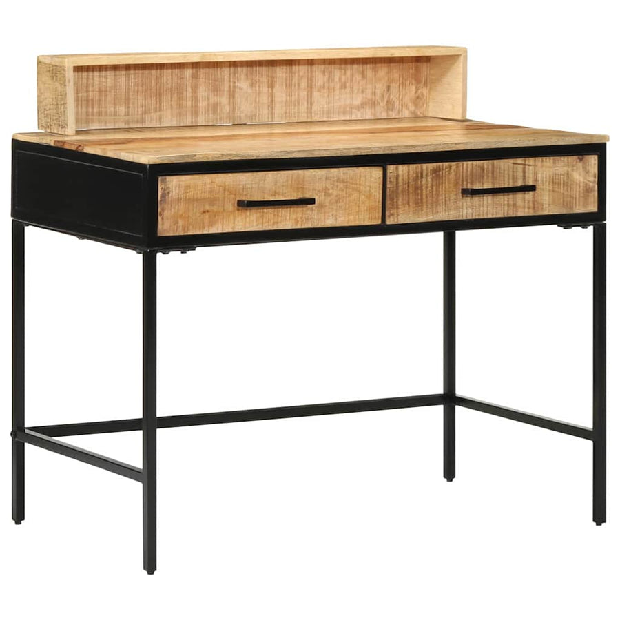 Wandtafel Bruin 100 X 55 X 89.5 Cm Massief Mangohout En Metaal