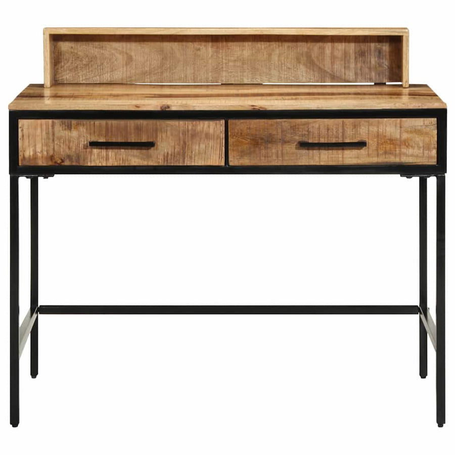 Wandtafel Bruin 100 X 55 X 89.5 Cm Massief Mangohout En Metaal