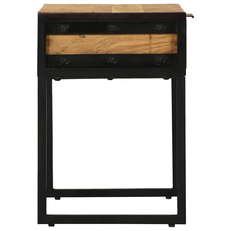 Nachtkastje Bruin 40 x 35 x 50 cm Massief acaciahout en metaal