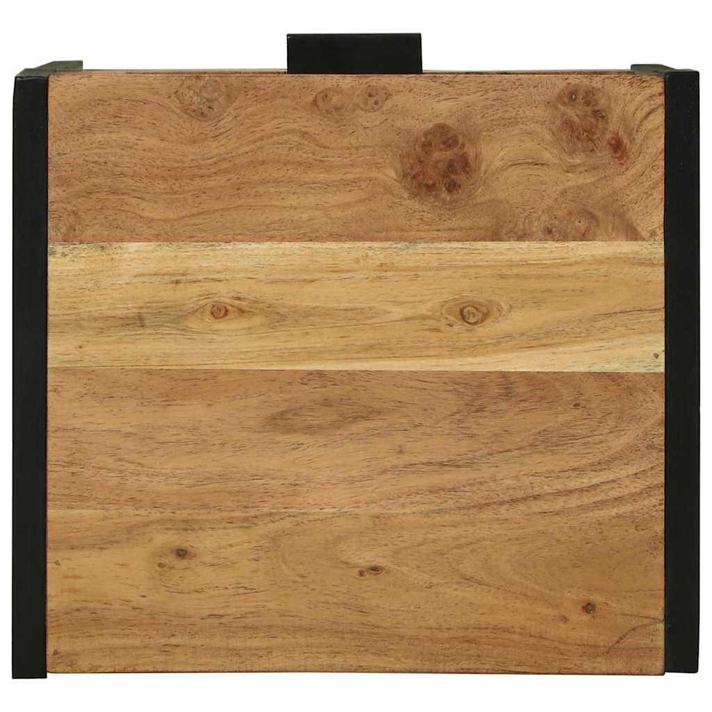 Nachtkastje Bruin 40 x 35 x 50 cm Massief acaciahout en metaal