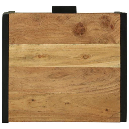 Nachtkastje Bruin 40 x 35 x 50 cm Massief acaciahout en metaal