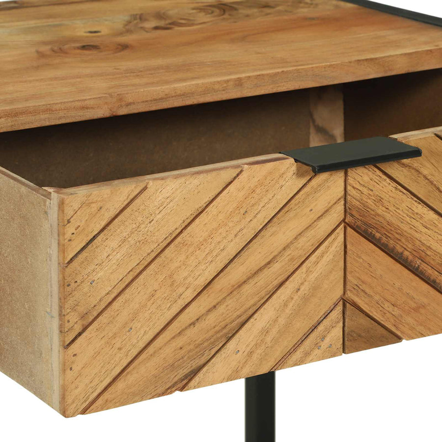 Wandtafel met lade Bruin 90 x 35 x 75 cm Massief Acaciahout