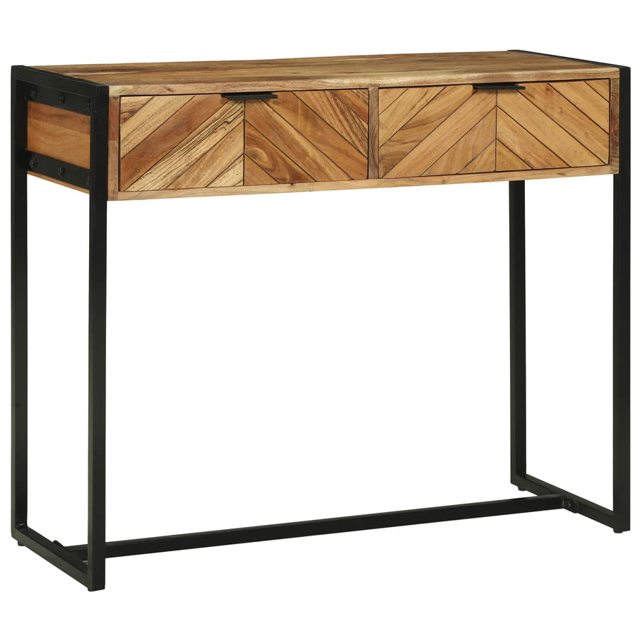 Wandtafel met lade Bruin 90 x 35 x 75 cm Massief Acaciahout
