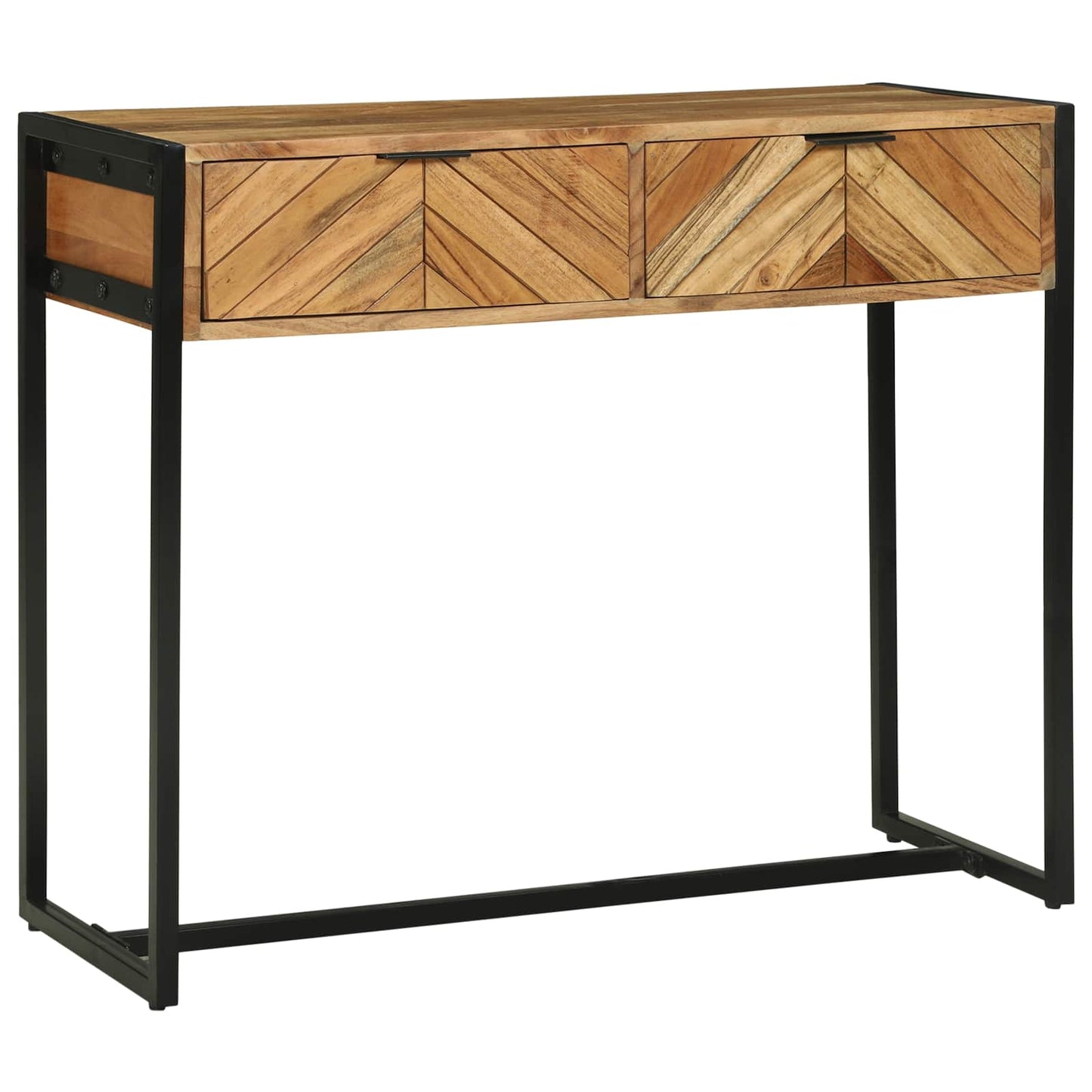 Wandtafel met lade Bruin 90 x 35 x 75 cm Massief Acaciahout