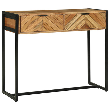 Wandtafel met lade Bruin 90 x 35 x 75 cm Massief Acaciahout