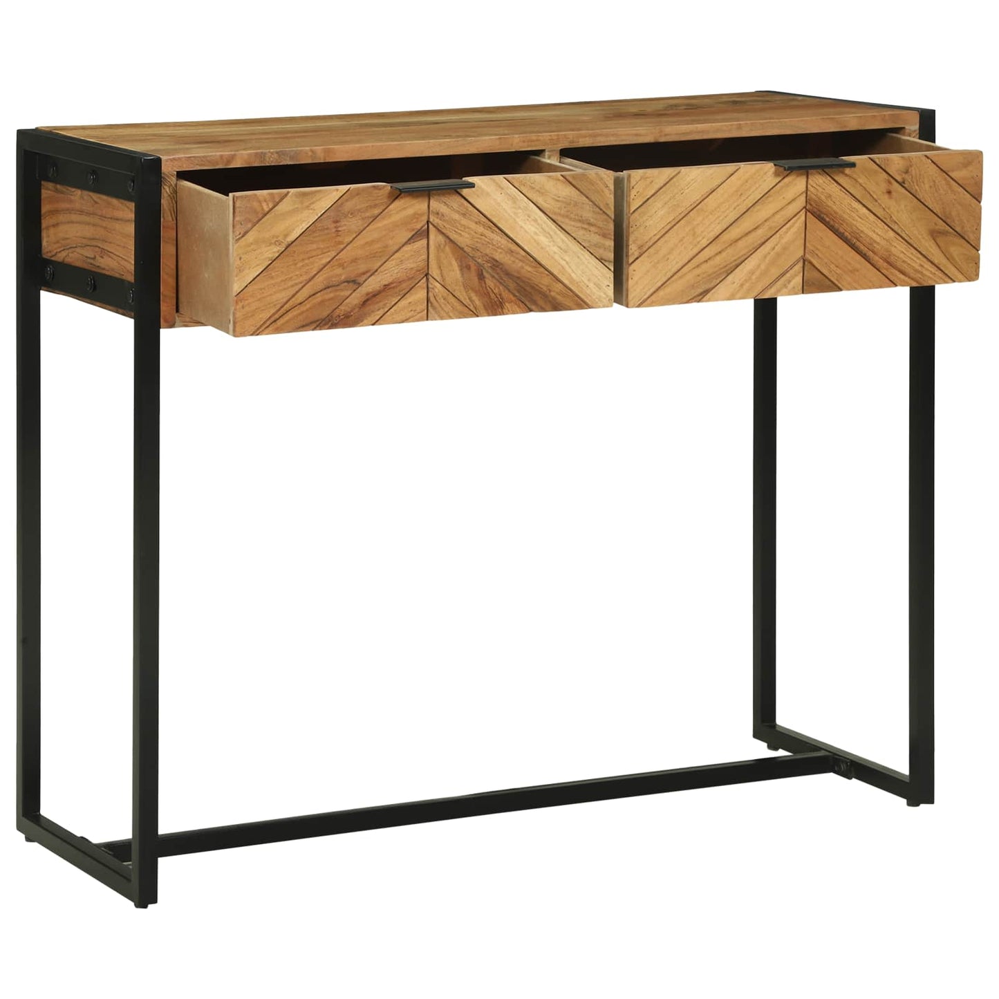 Wandtafel met lade Bruin 90 x 35 x 75 cm Massief Acaciahout