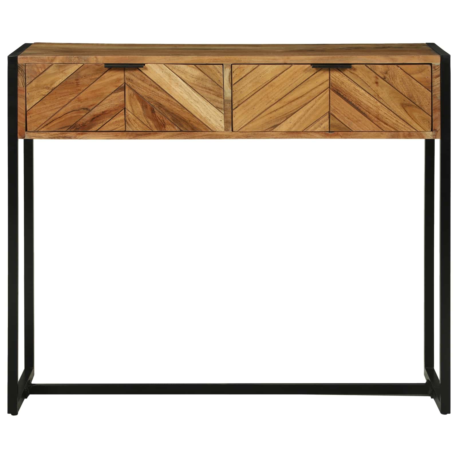 Wandtafel met lade Bruin 90 x 35 x 75 cm Massief Acaciahout
