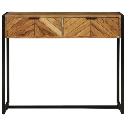 Wandtafel met lade Bruin 90 x 35 x 75 cm Massief Acaciahout