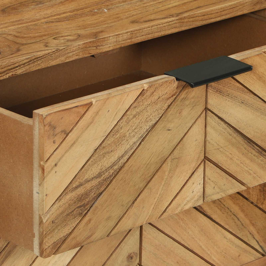 Wandtafel met lade Bruin 90 x 35 x 80 cm Massief Acaciahout