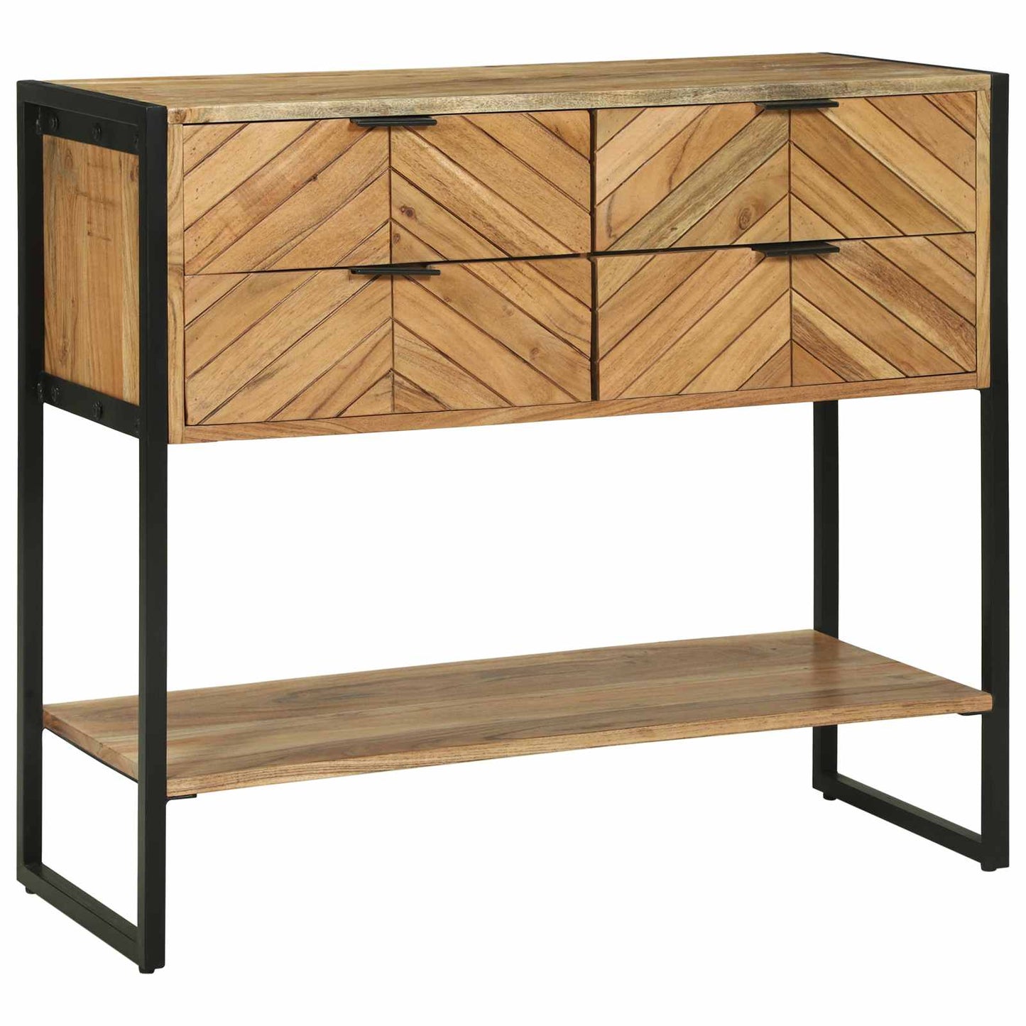 Wandtafel met lade Bruin 90 x 35 x 80 cm Massief Acaciahout