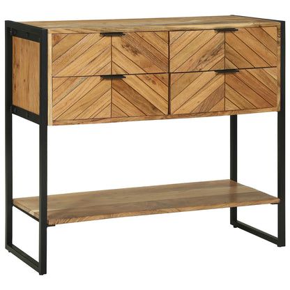 Wandtafel met lade Bruin 90 x 35 x 80 cm Massief Acaciahout