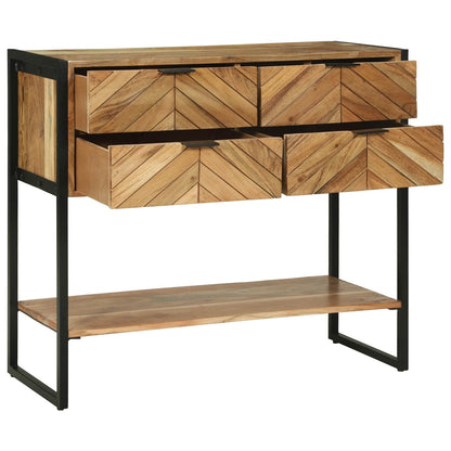 Wandtafel met lade Bruin 90 x 35 x 80 cm Massief Acaciahout