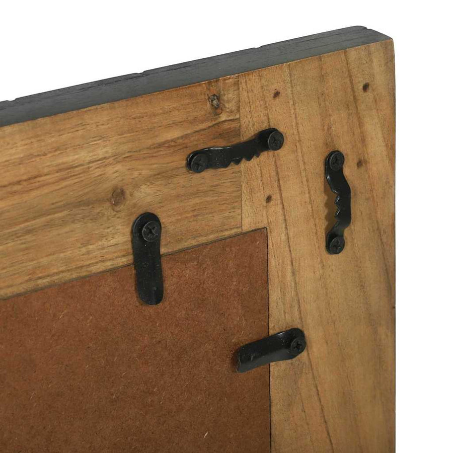Spiegel Zwart En Bruin Massief Hout Acacia 70 x 2 x 70 cm