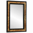 Spiegel 70x70 cm massief acaciahout zwart bruin