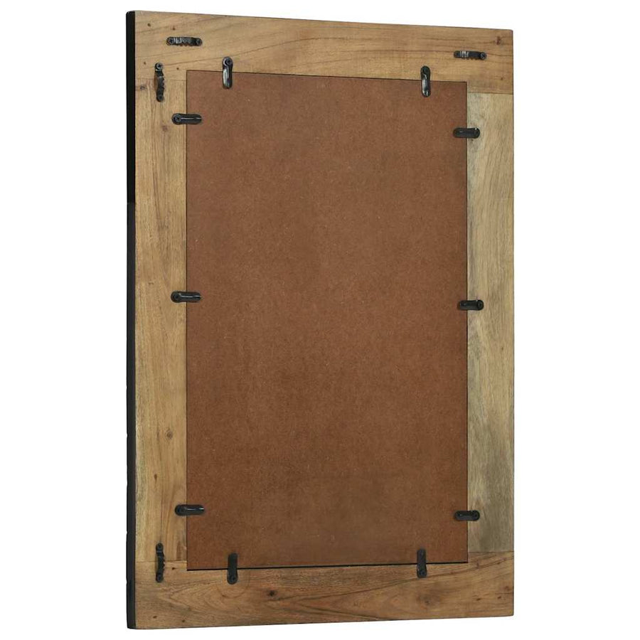 Spiegel Zwart En Bruin Massief Hout Acacia 70 x 2 x 70 cm