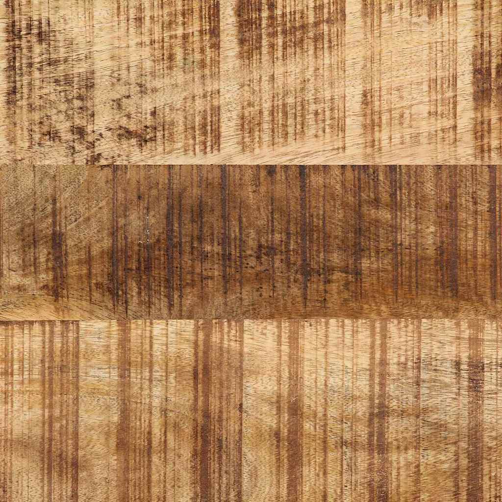 Spiegel Zwart En Bruin Massief Hout Acacia 70 x 2 x 70 cm