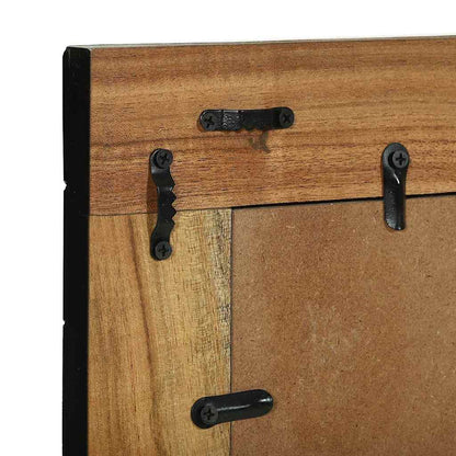 Wandspiegel Zwart en Bruin 50 x 2 x 90 cm Massief Acaciahout