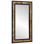 Wandspiegel 50x90 cm massief acaciahout zwart bruin
