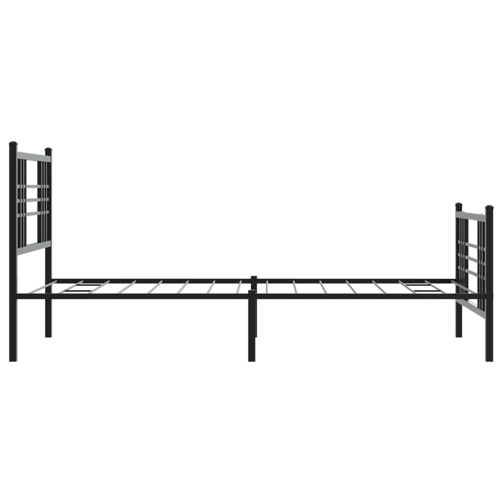 Bedframe Met Hoofd- En Voeteneinde Metaal 90 x 190 cm Zwart