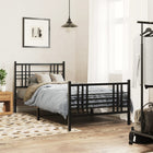 Bedframe metaal zwart 90x190 cm
