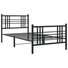 Bedframe met hoofd- en voeteneinde metaal zwart 100x190 cm