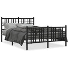 Bedframe metaal 120x190 cm zwart