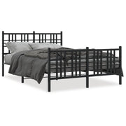 Bedframe metaal zwart 140x190 cm